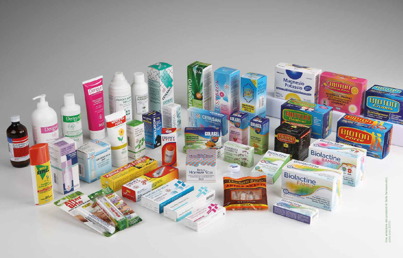 Selezione dei prodotti Sella Farmaceutici — 100 anni
