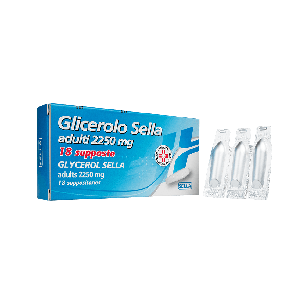 Glicerolo Sella Adulti 2250 mg 18 Supposte