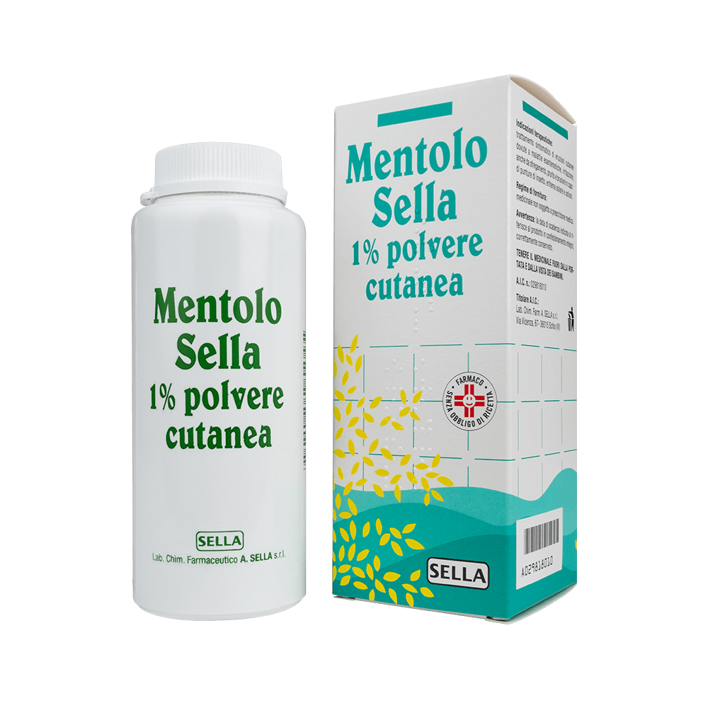 Talco Mentolato Sella 1% Polvere Cutanea